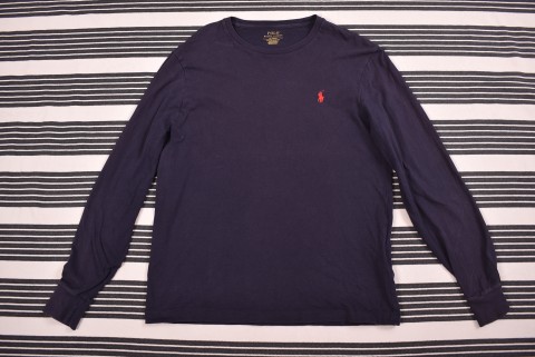 Férfi pólók Second Hand Ralph Lauren hosszú ujjú felső 7687.